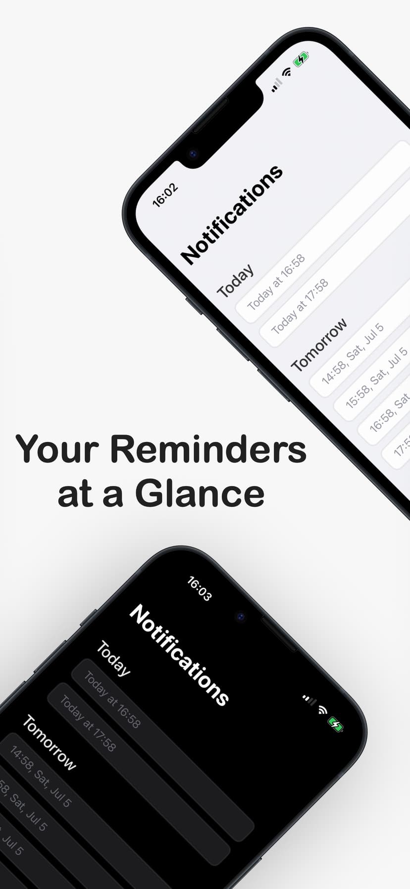 Moment app dark mode interface
